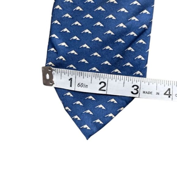 Vineyard Vines Custom Collection Men's USA‎ Geometric Print Silk Neck Tie Blue - Picture 3 of 6